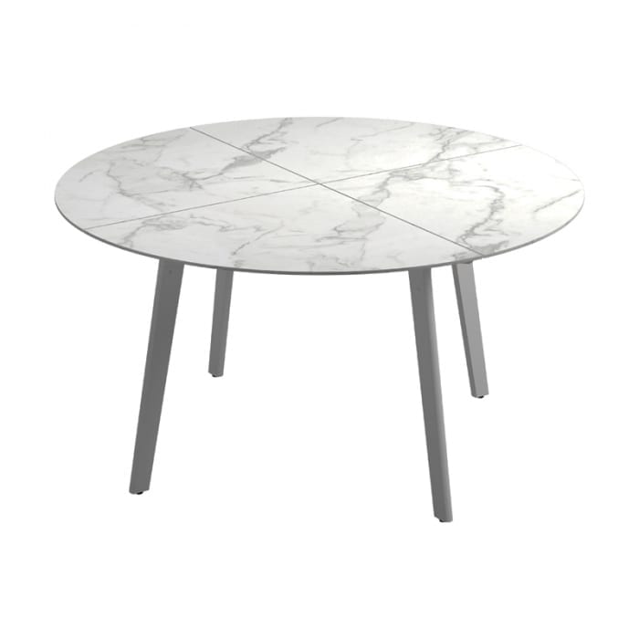 Carver Round Dining Table in Bianco Ceramic by Gloster