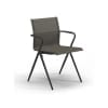 Ryder Stacking Chair With Arms in Meteor by Gloster